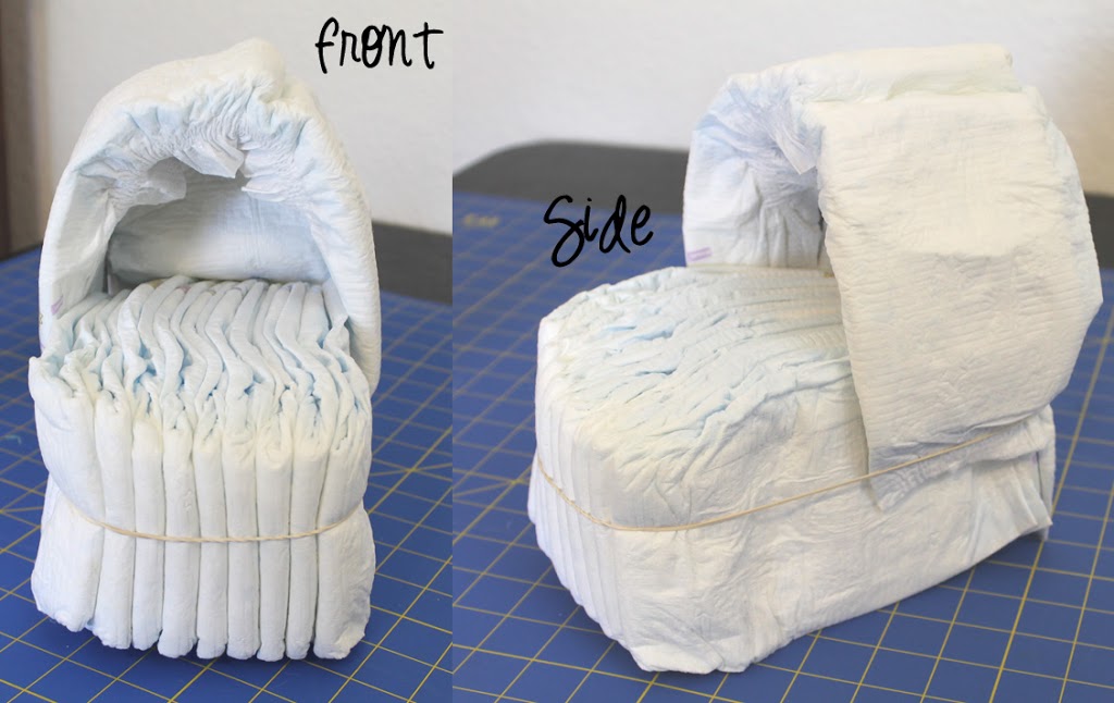 how to make a baby carriage out of diapers