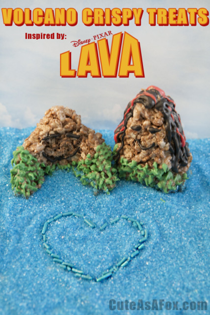 Volcano Rice Crispy Treats - Inspired by Disney Pixar's short Lava
