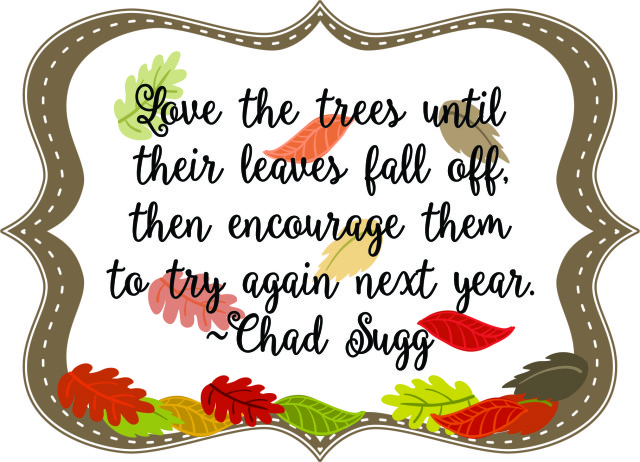 Autumn Quote Printable with Falling Leaves