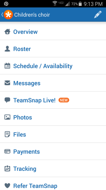 TeamSnap App screenshot