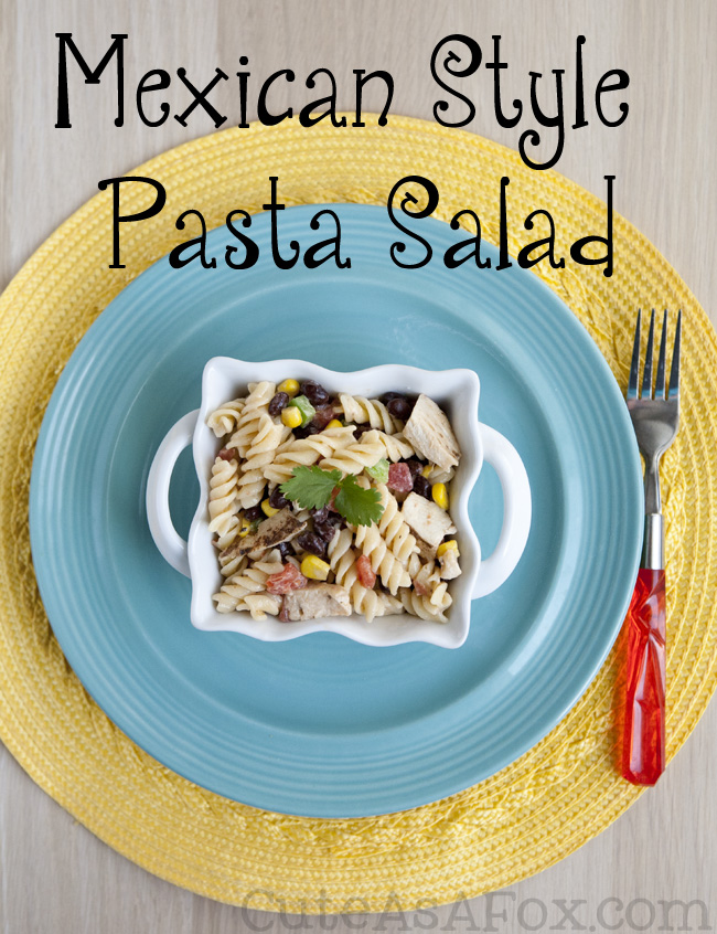 Mexican Style Pasta Salad - RO*TEL, black beans, corn, spicy ranch, and chicken make this spicy pasta salad an instant dinner classic. 
