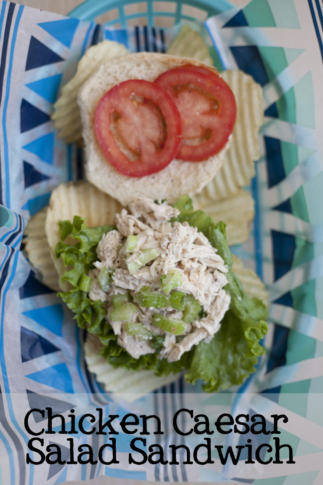 Chicken Caesar salad sandwiches. The perfect make ahead meal for feeding a crowd. 