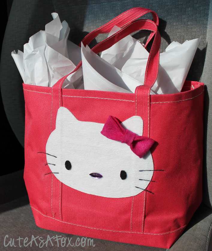 Hello Kitty Applique gift bag