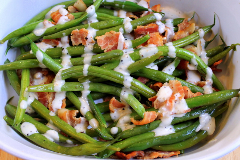 Simply Dressed Caesar Bacon Green Beans