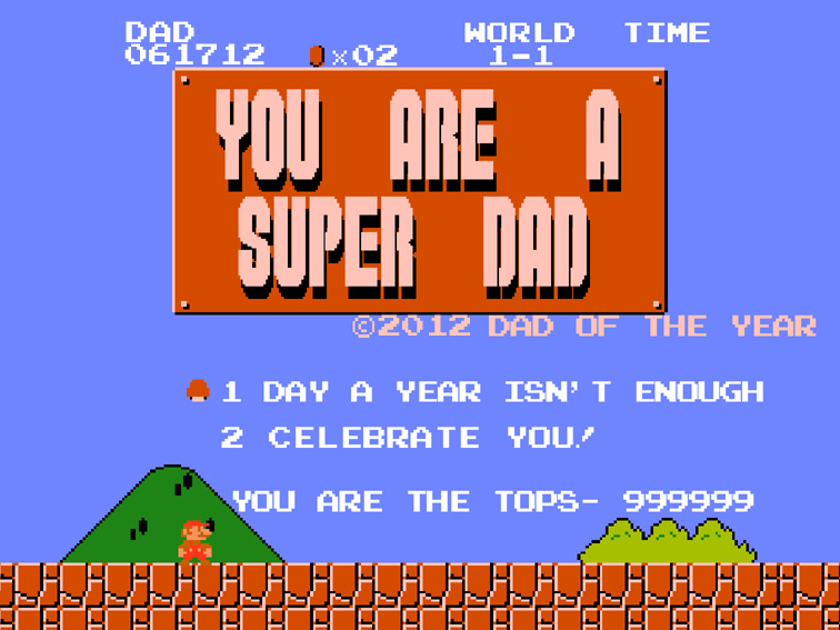 Mario Father’s Day Card 2012