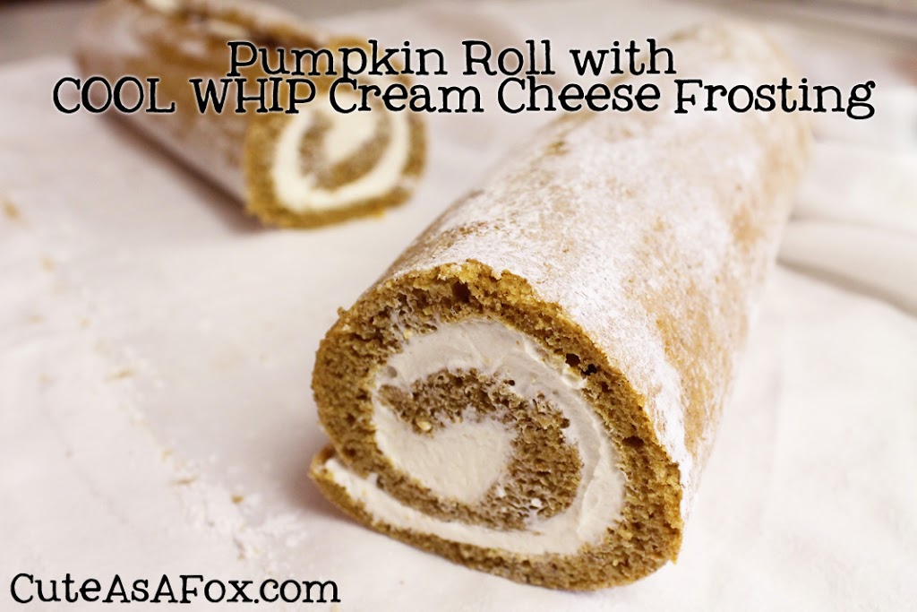 Pumpkin Roll with Cool Whip Frosting