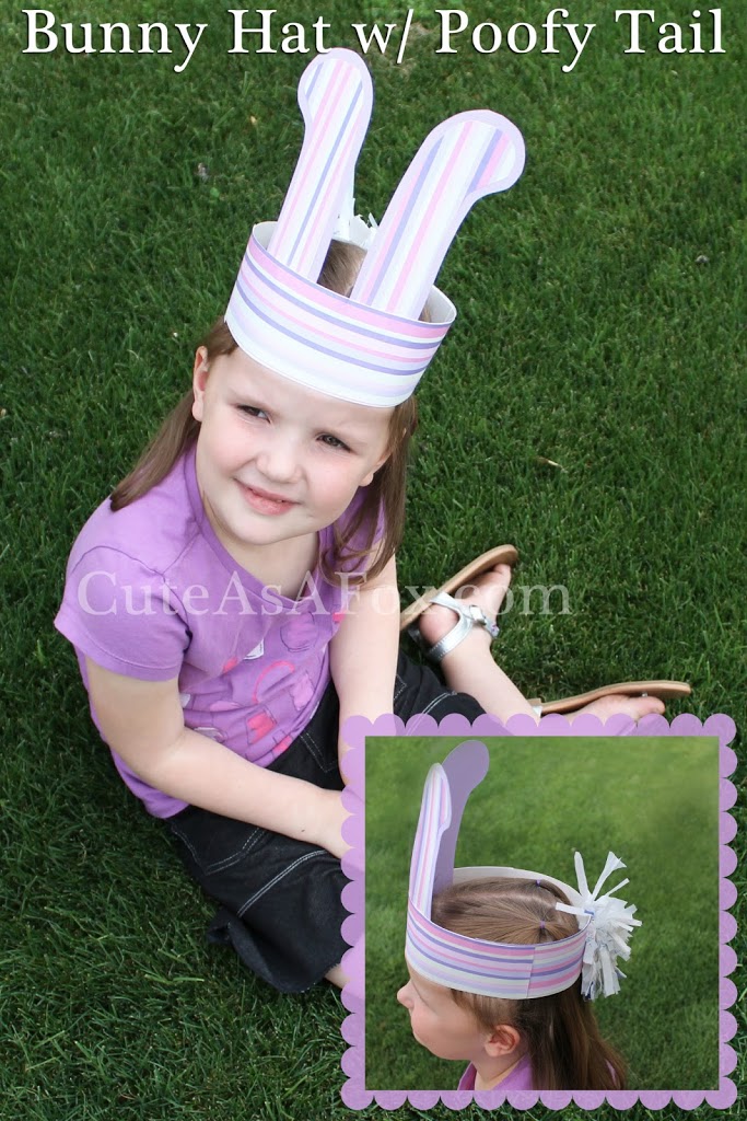 Bunny Ears Hats with Poofy Tails