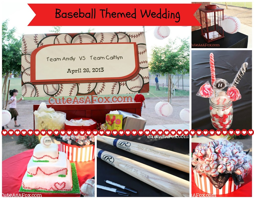 Baseball themed wedding