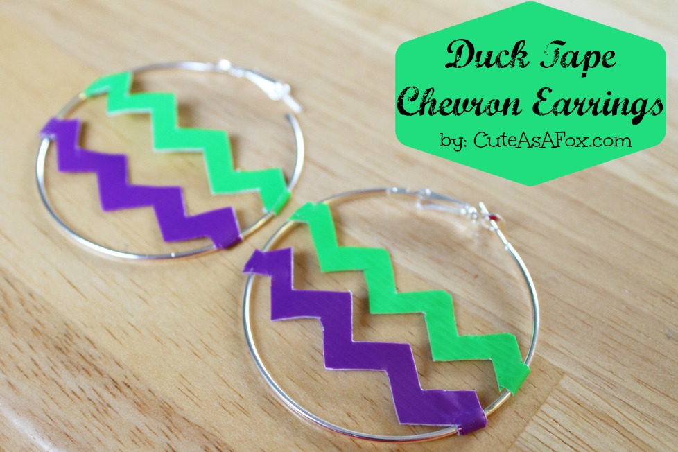 Chevron Earrings with Duck Tape®