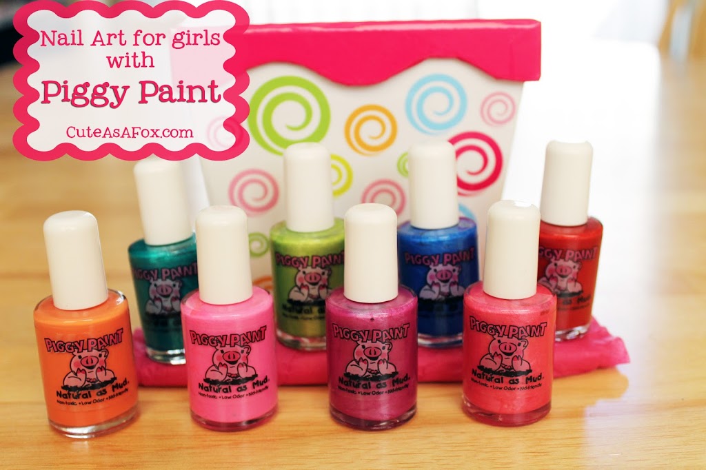 Little girl nail art with Piggy Paint Giveaway