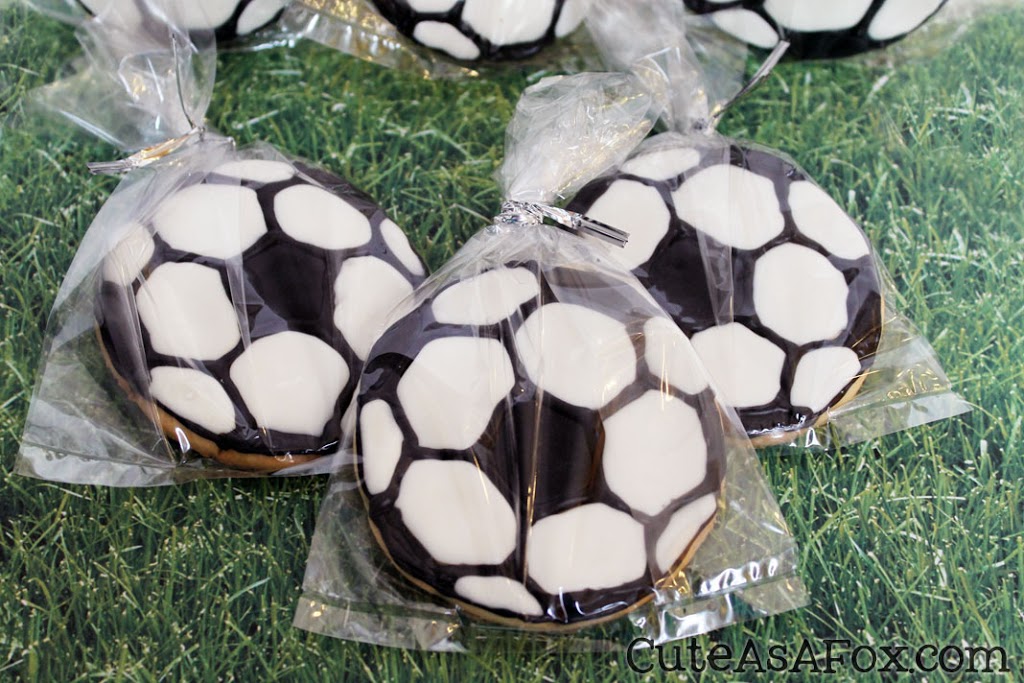 Decorated Soccer Cookies