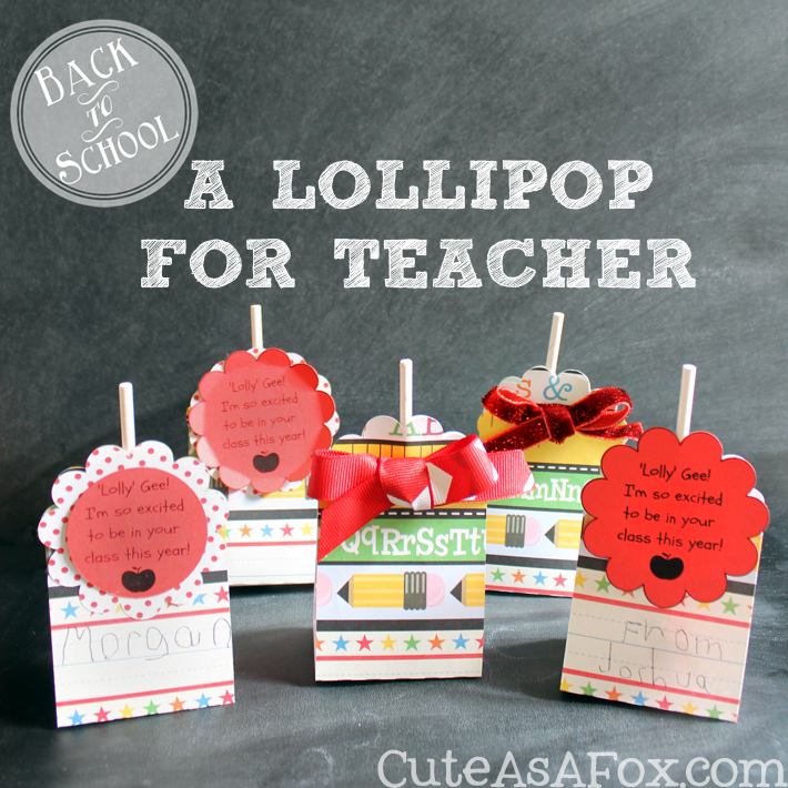 Back to School Lollipop Treat for teacher