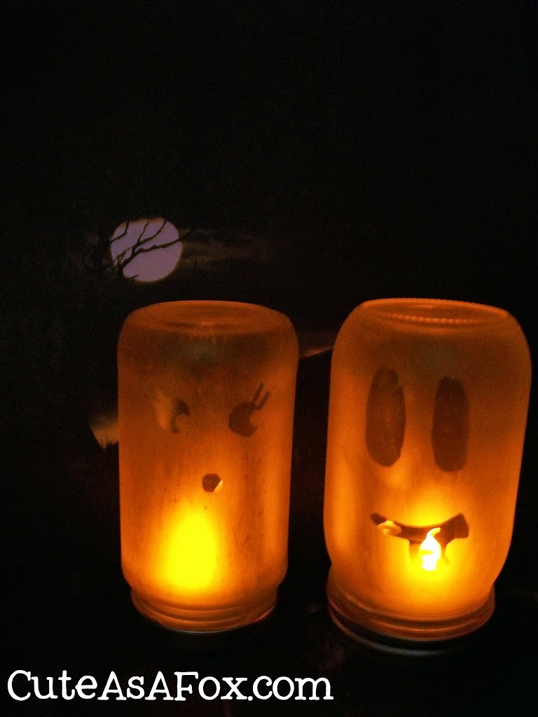 Etched Glass Ghost Luminaries + Silhouette Portrait Giveaway and Sale