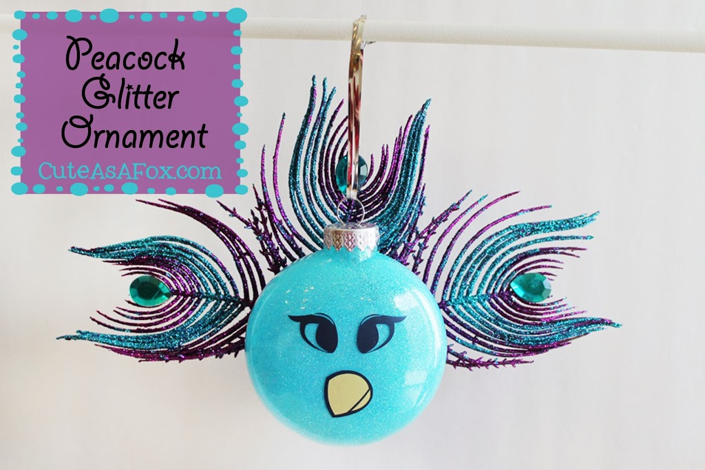 Peacock Glitter Ornament & Silhouette Cameo Giveaway