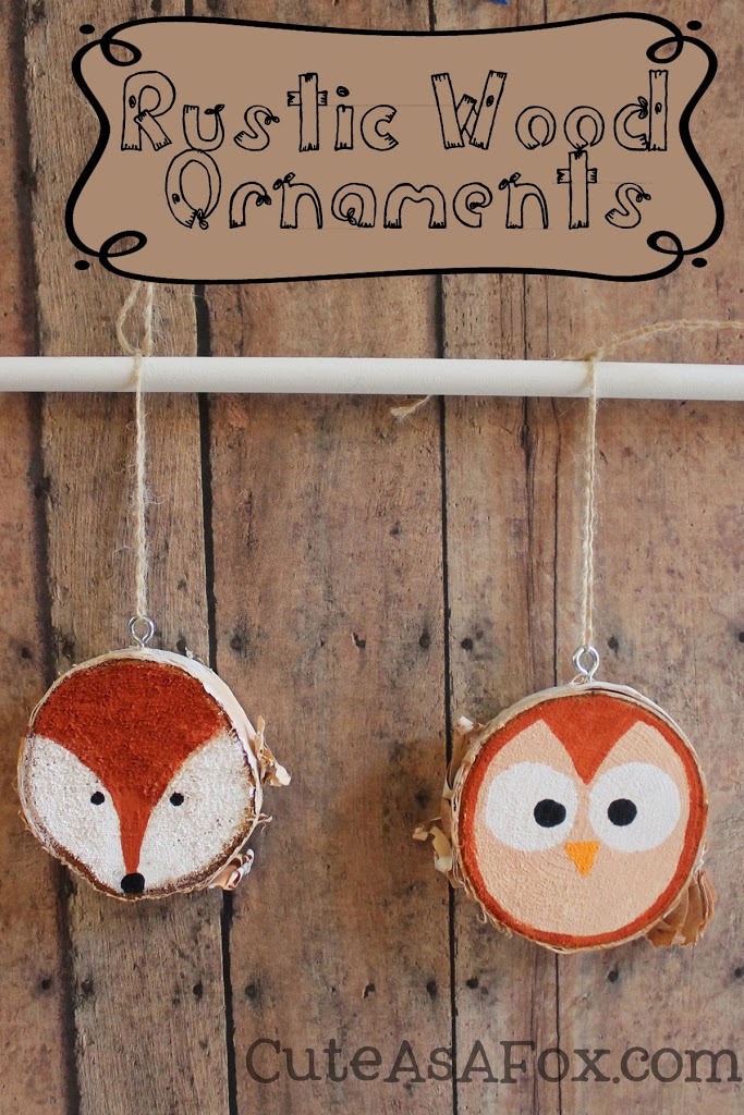 Rustic Hand Painted Woodland Creature Ornaments