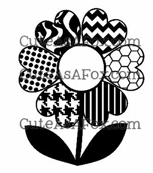 Heart Flower with Patterned Petals – free download