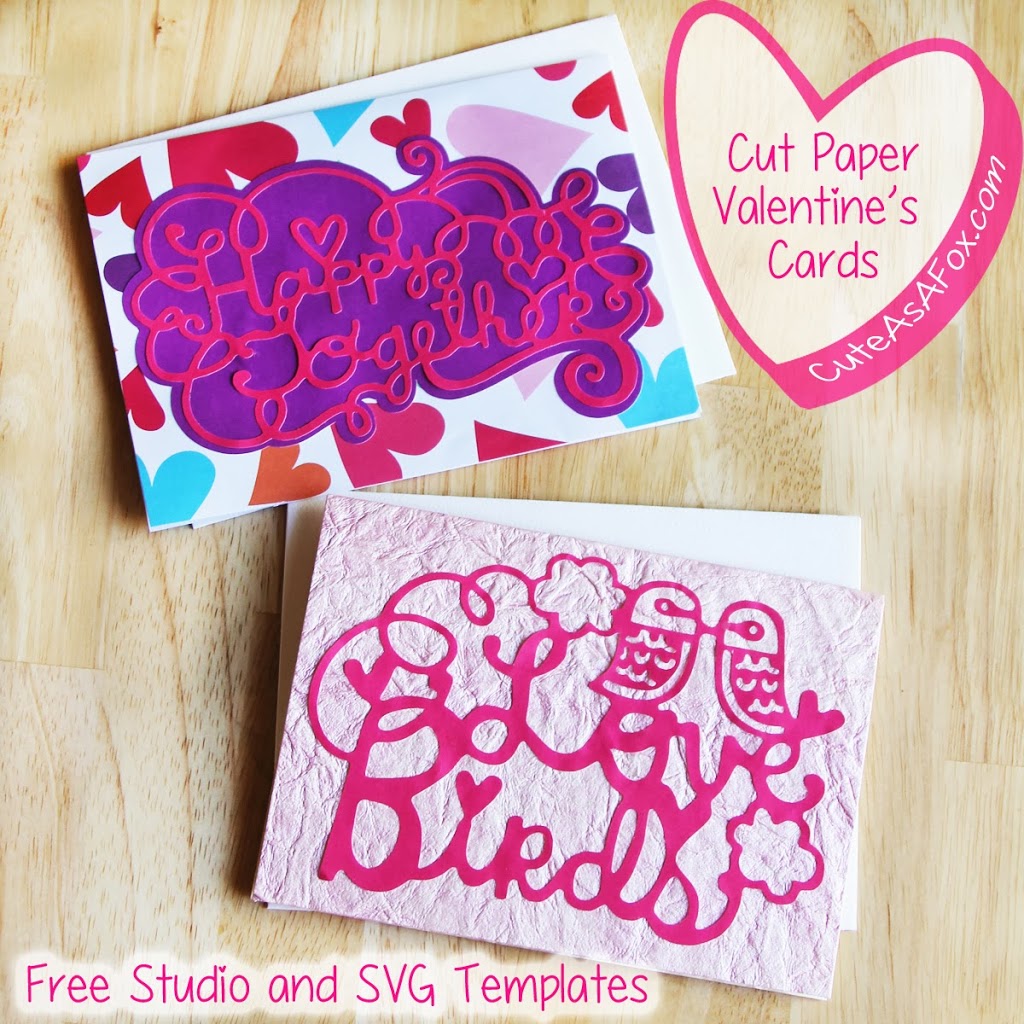 Happy Together and Love Birds Cut Paper Cards