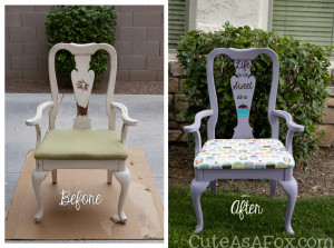 DIY Cupcake Chair Redo with Chalk Paint
