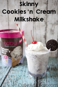 Skinny Cookies ‘n Cream Milkshake with TCBY