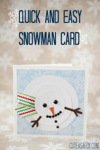 Quick Snowman Christmas Card
