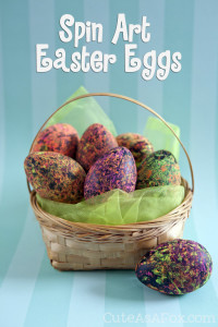 Easter Eggs Decorating idea: Spin Art Eggs