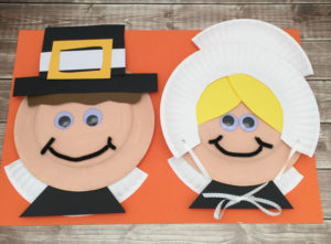 Easy Pilgrim Paper Plate Craft for kids